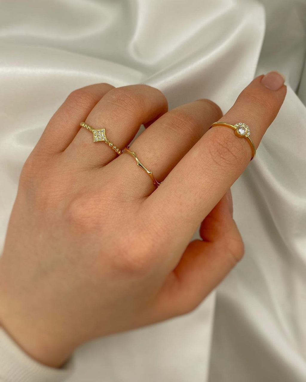 Ringe mit Zirkonien ver. Varianten