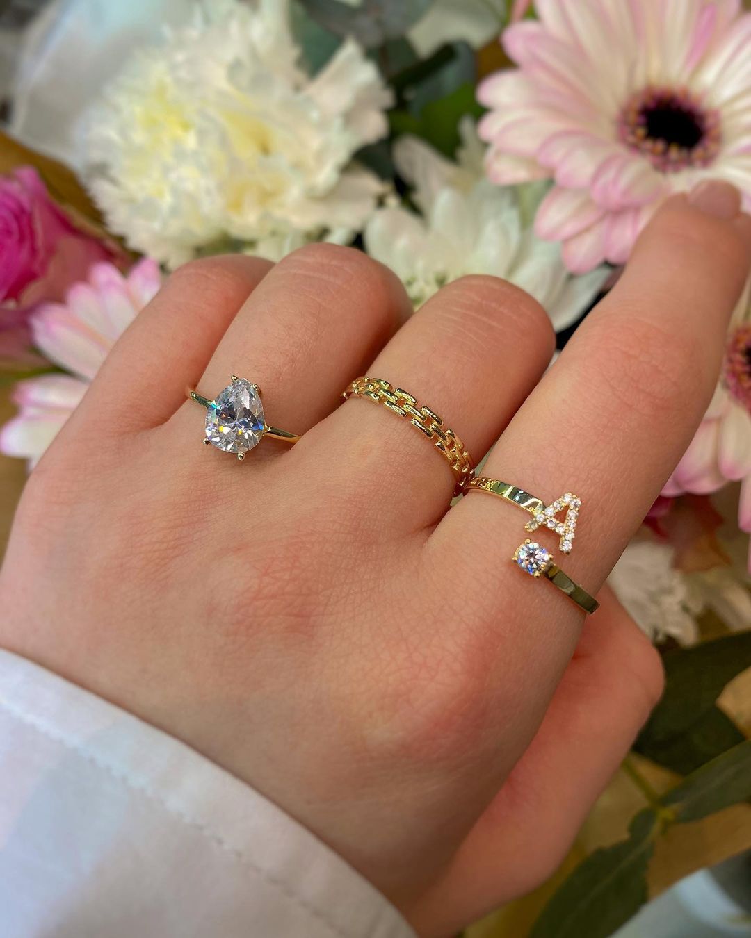 Gelbgold-Ringe in ver. Varianten